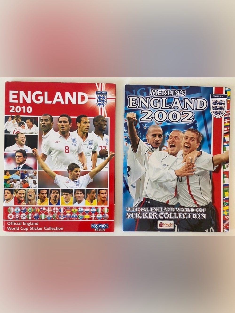 Merlin England 2002 2010 World Cup Football Stickers Book Soccer UEFA FIFA